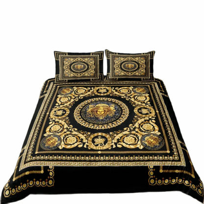 European Style Printed Quilt and Bedding Set