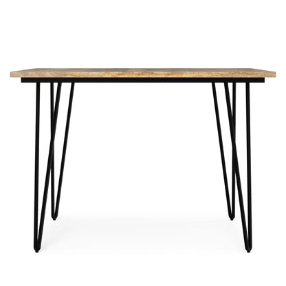 Square mango wood dining table with hairpin legs by HouseOfZazla on Tampa Home & Garden Store