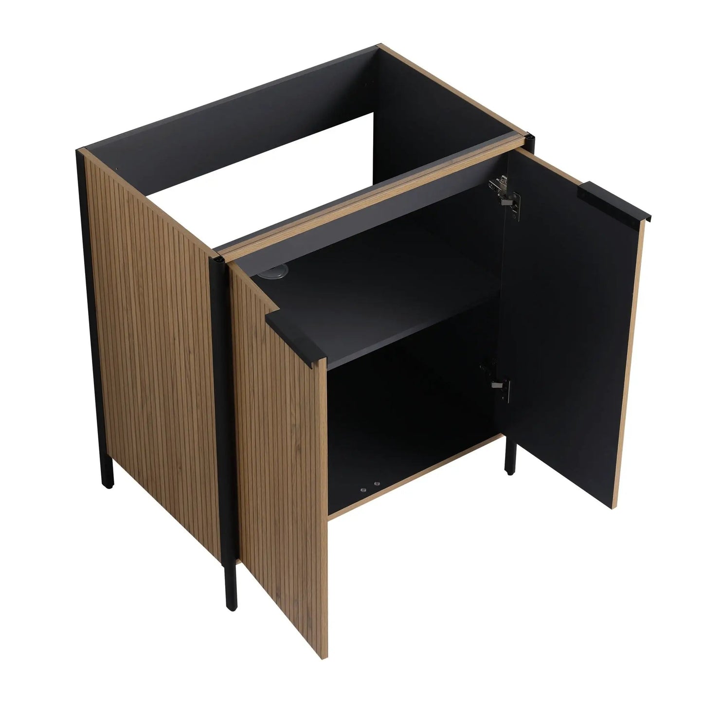 Contemporary Vanity with Adjustable Shelves