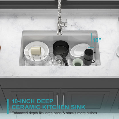 Undermount Workstation and Ceramic Kitchen Sink