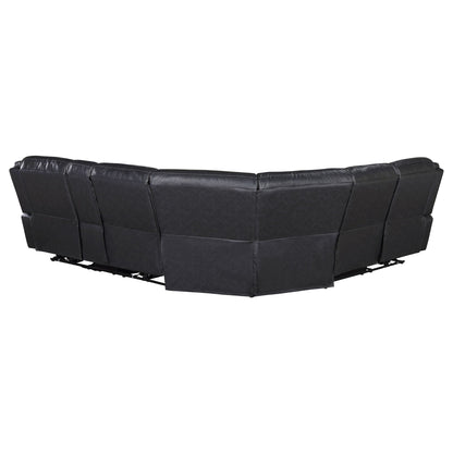Salerno upholstered power reclining sectional sofa with dark gray fabric, HouseOfZazla on Tampa Home & Garden Store