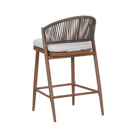 Outdoor Counter Stools with Wicker and Metal
