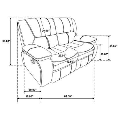 Elodie Manual Reclining Sofa with Pillow Arms