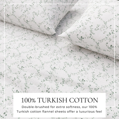 Turkish Cotton Flannel Sheet Set and Floral