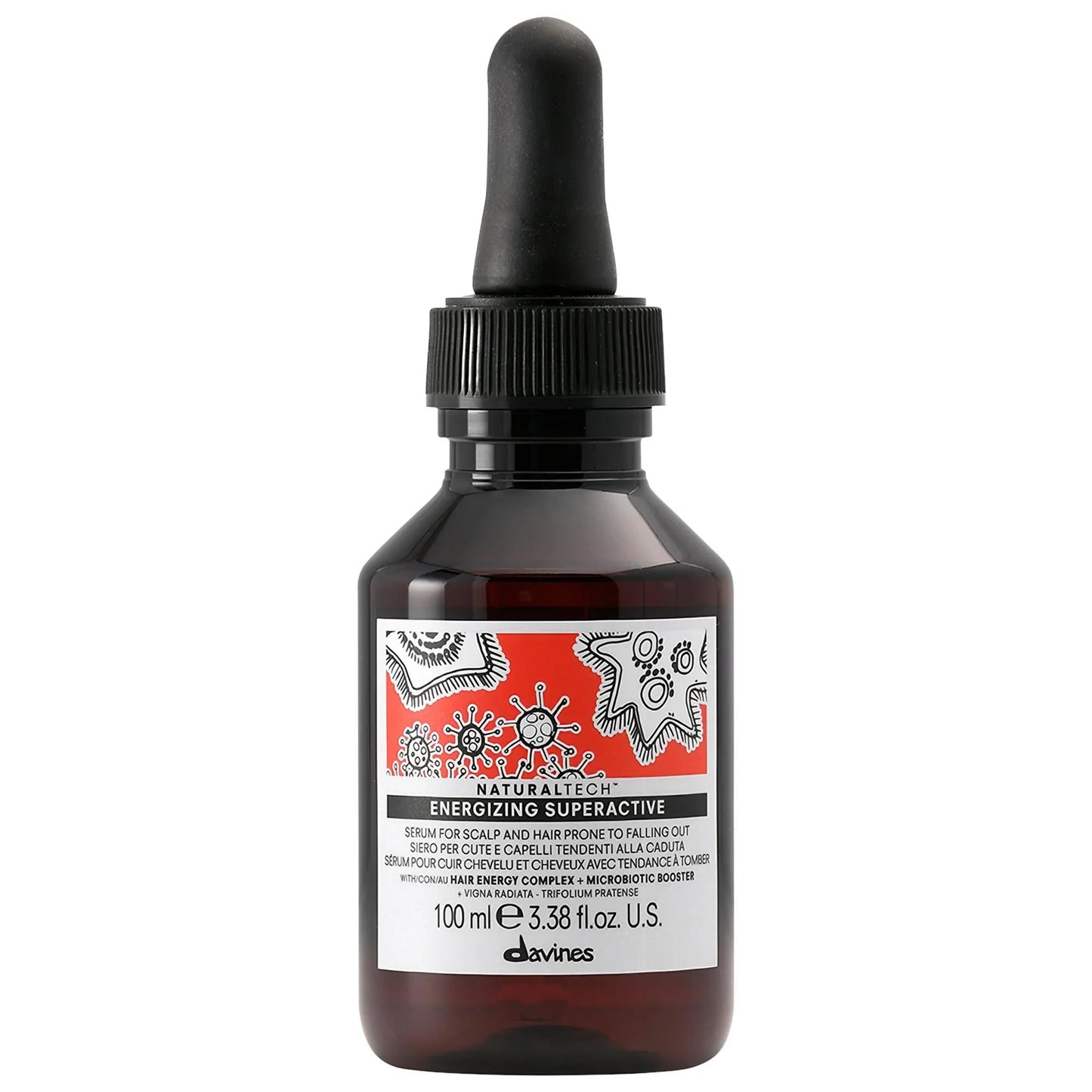 Energizing Anytime Scalp Serum hair oil bottle with dropper, dark glass, Davines label on front on Tampa Home & Garden Store