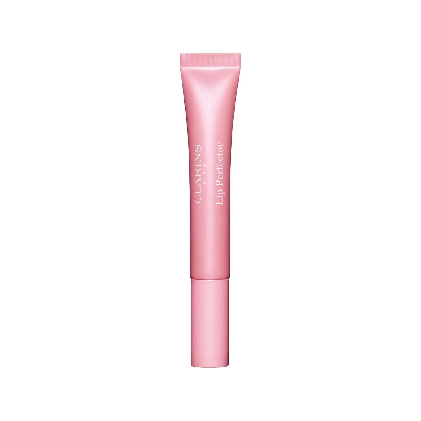 Clarins Lip Perfector lip gloss tube in pink with white vertical CLARINS branding on Tampa Home & Garden Store