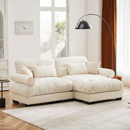 Oversized Modular Sofa with Movable Ottoman