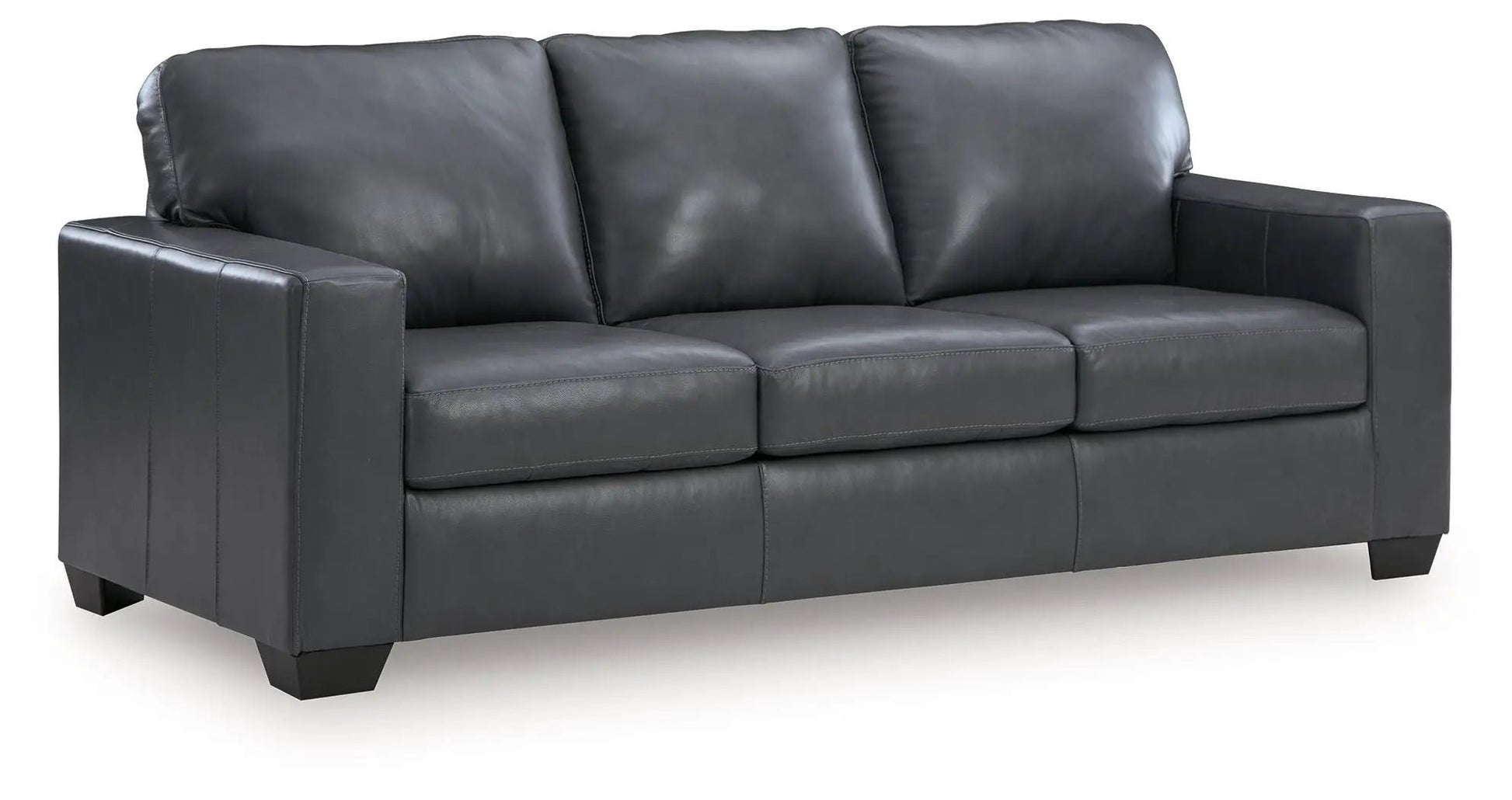 Bolsena sofa sleeper by Unique Piece Furniture, dark gray leather upholstery on Tampa Home & Garden Store