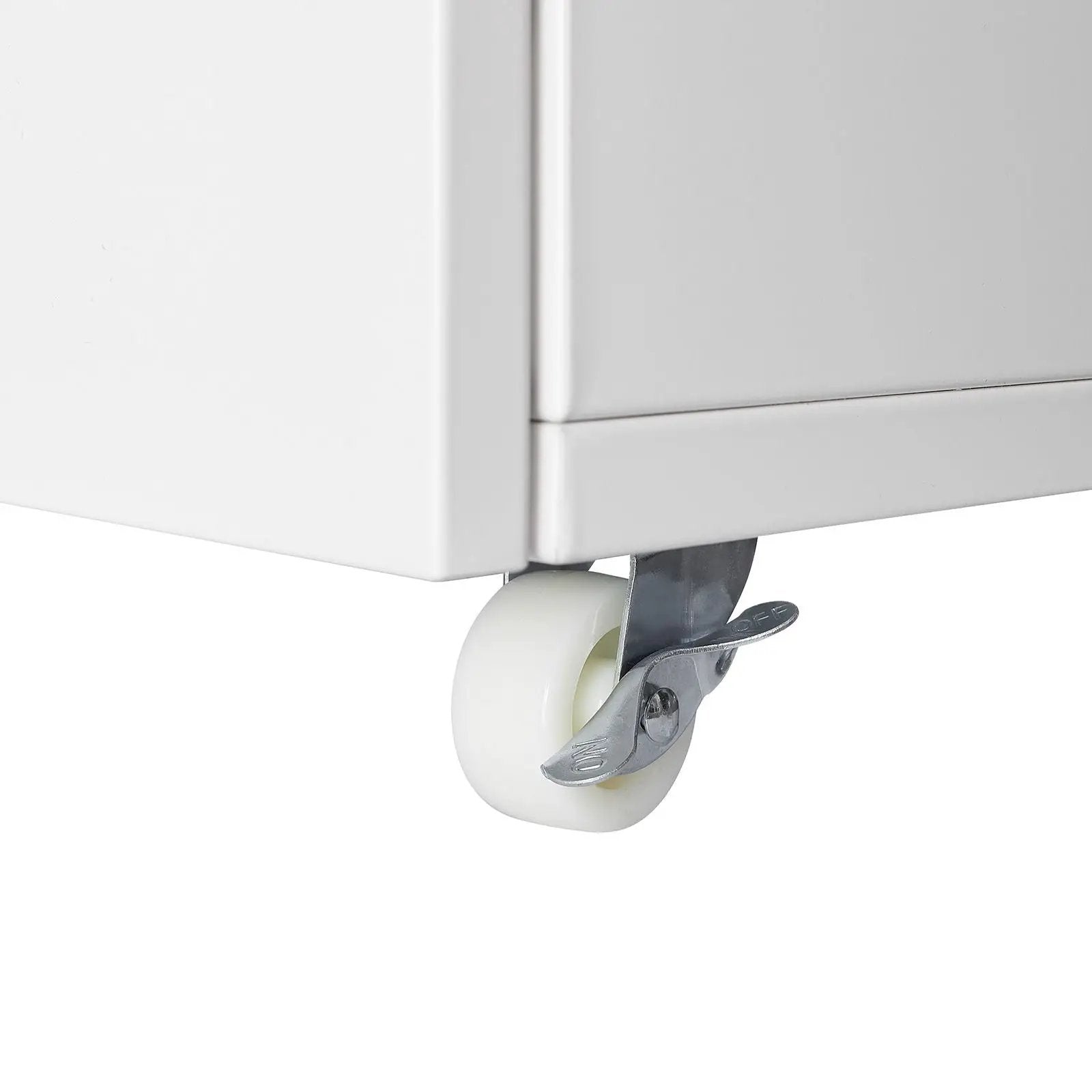 Printer stand white steel cabinet with swivel caster wheel on Tampa Home & Garden Store