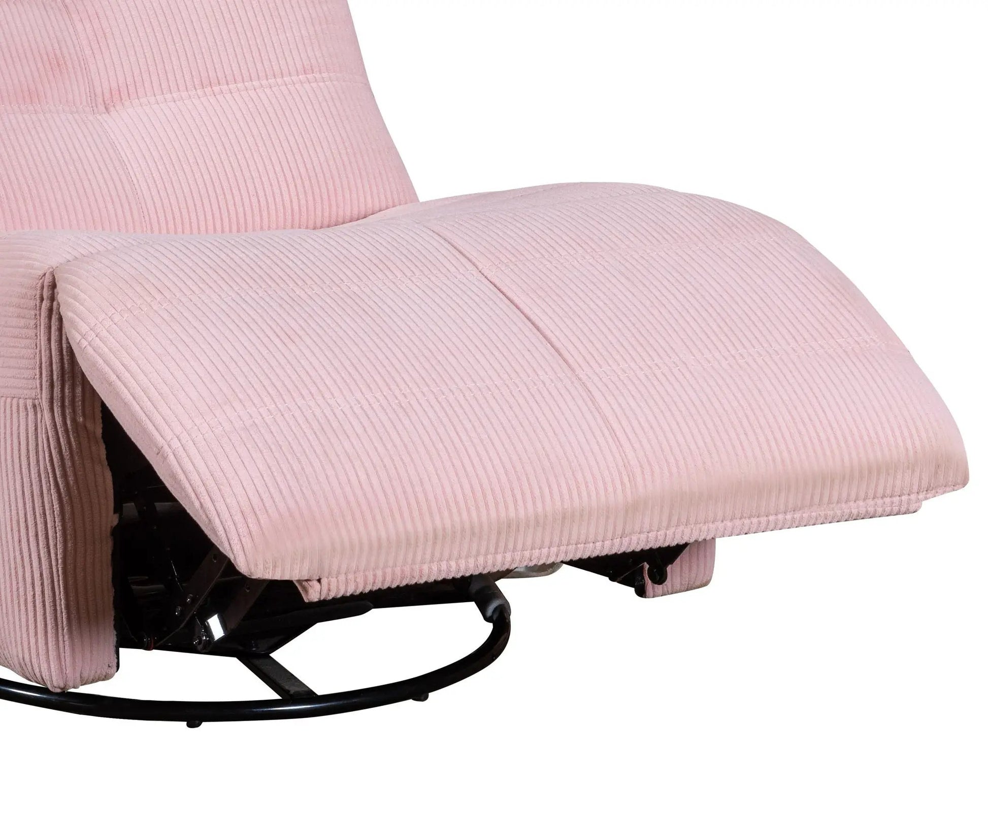 Georgena Swivel Glider Recliner pink corduroy upholstery Unique Piece Furniture on Tampa Home & Garden Store
