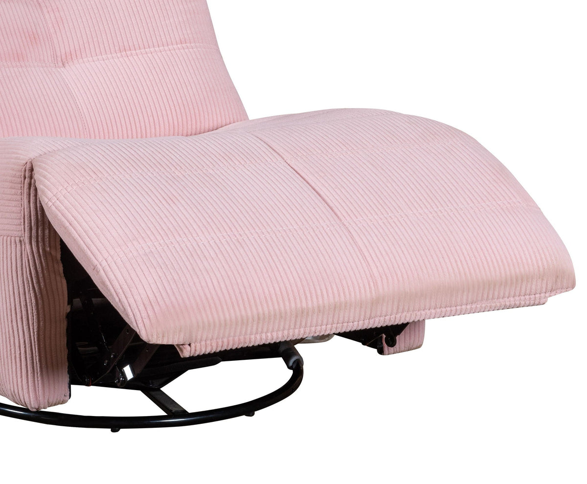 Georgena and contemporary swivel glider recliner