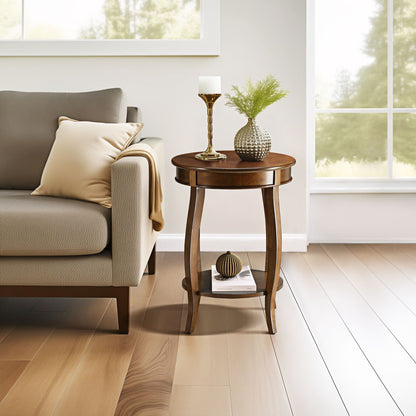 Aberta Storage Accent Table with Solid Wood Legs