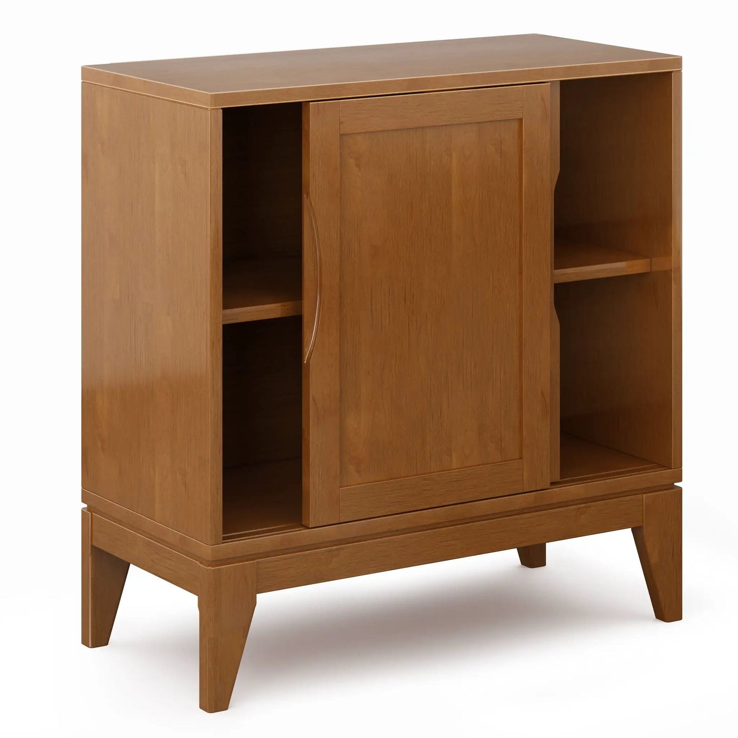 Harper Solid Rubberwood Storage Cabinet Modern