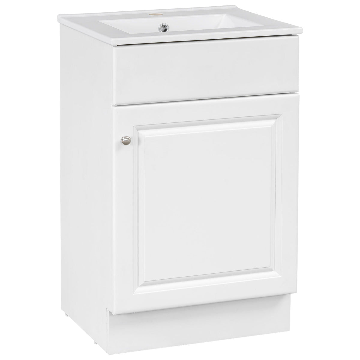 Bathroom vanity with sink in white glossy finish, adjustable shelf, HouseOfZazla on Tampa Home & Garden Store