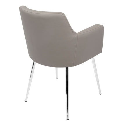 Contemporary gray dining chairs set of 2 with metal legs HouseOfZazla on Tampa Home & Garden Store