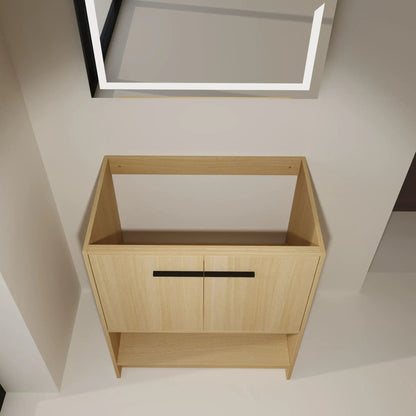 Sleek Freestanding Bathroom Vanity with Two Doors
