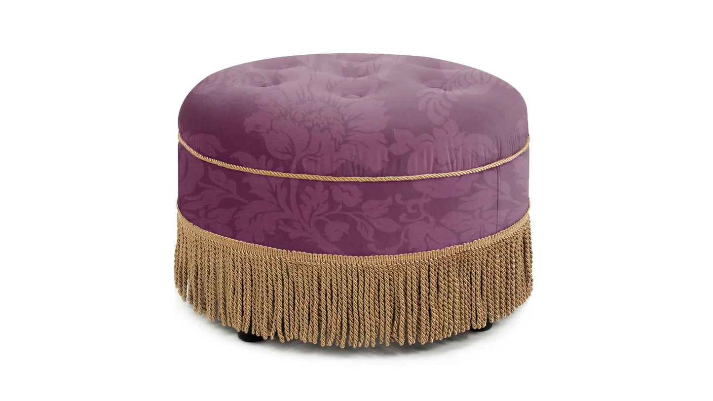 Yolanda Round Upholstered Ottoman for Living Room