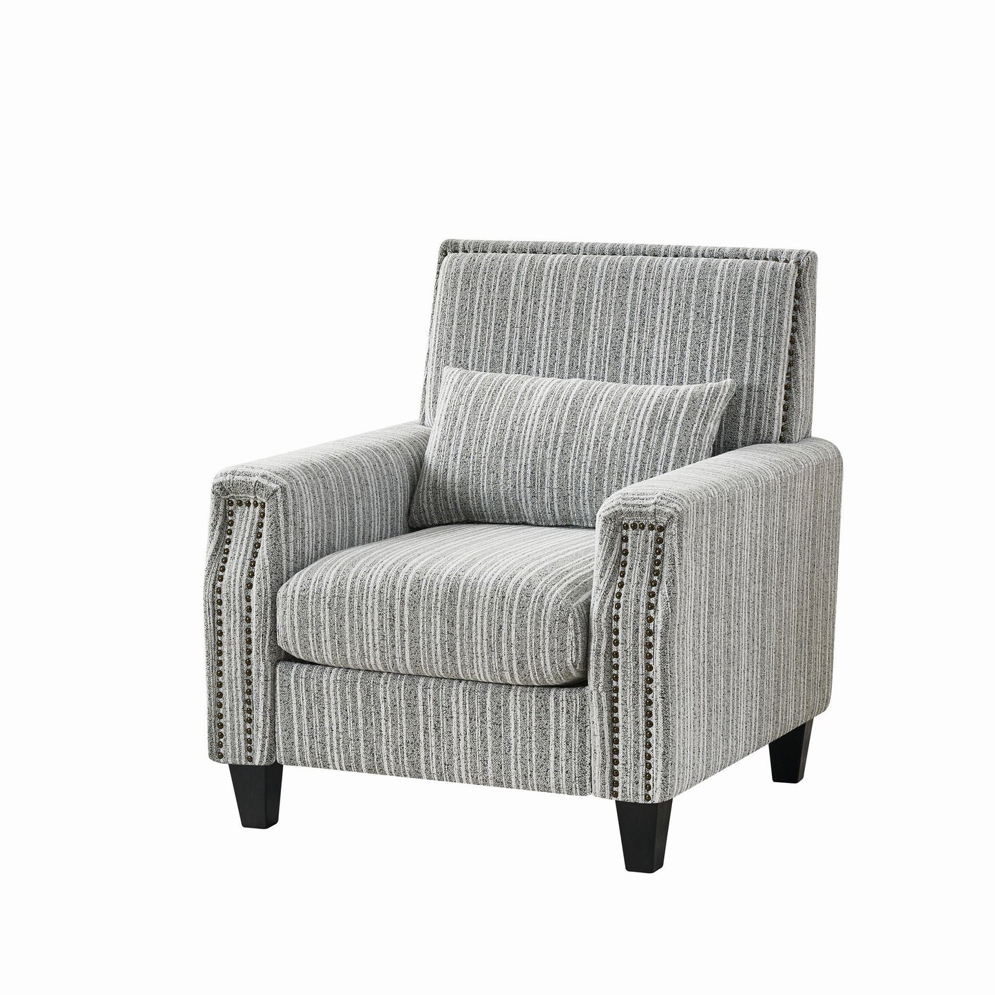 Comfy Upholstered Armchair And Wooden Frame