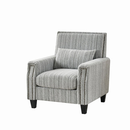 Comfy Upholstered Armchair And Wooden Frame