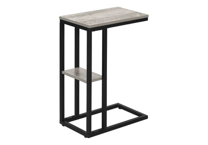 C Shaped Accent Table Marble Look and Modern