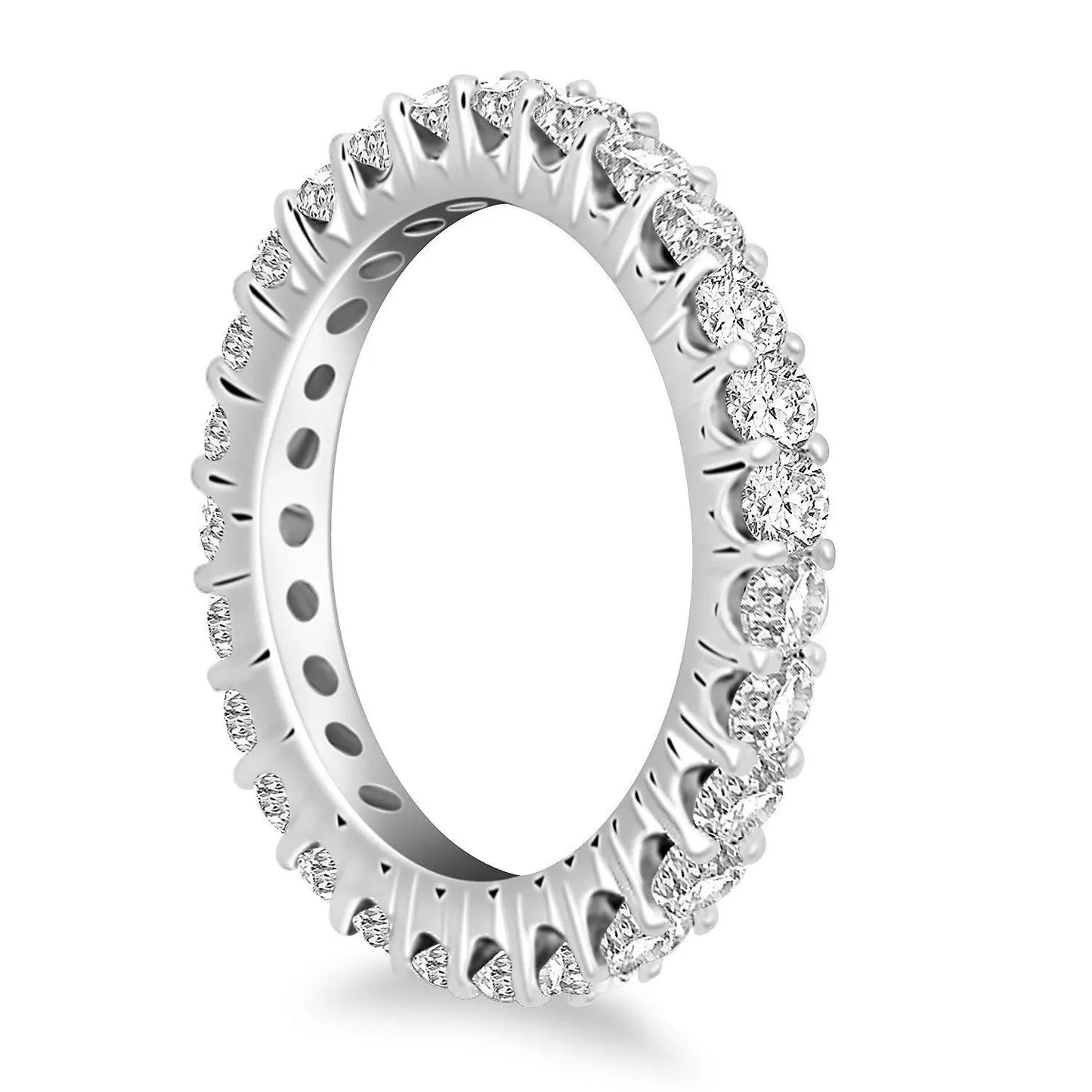 14k white gold eternity ring with round diamonds around the band on Tampa Home & Garden Store