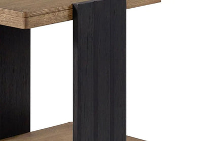 Channel Chairside Table in Black Two Tone Finish
