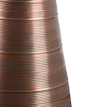 Sheridan handcrafted copper ribbed metal accent table by Unique Piece Furniture on Tampa Home & Garden Store