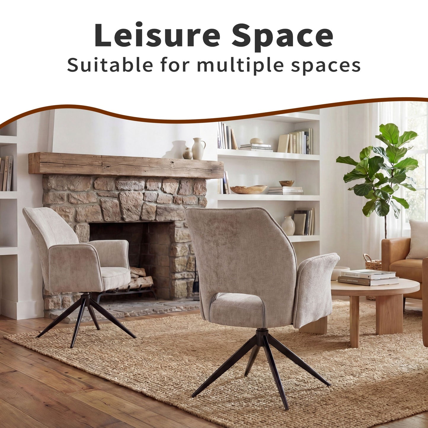 Gray Swivel Dining Chairs With a Soft Cushion Set