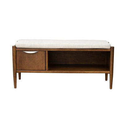 Accent Storage Bench With Upholstered Cushion