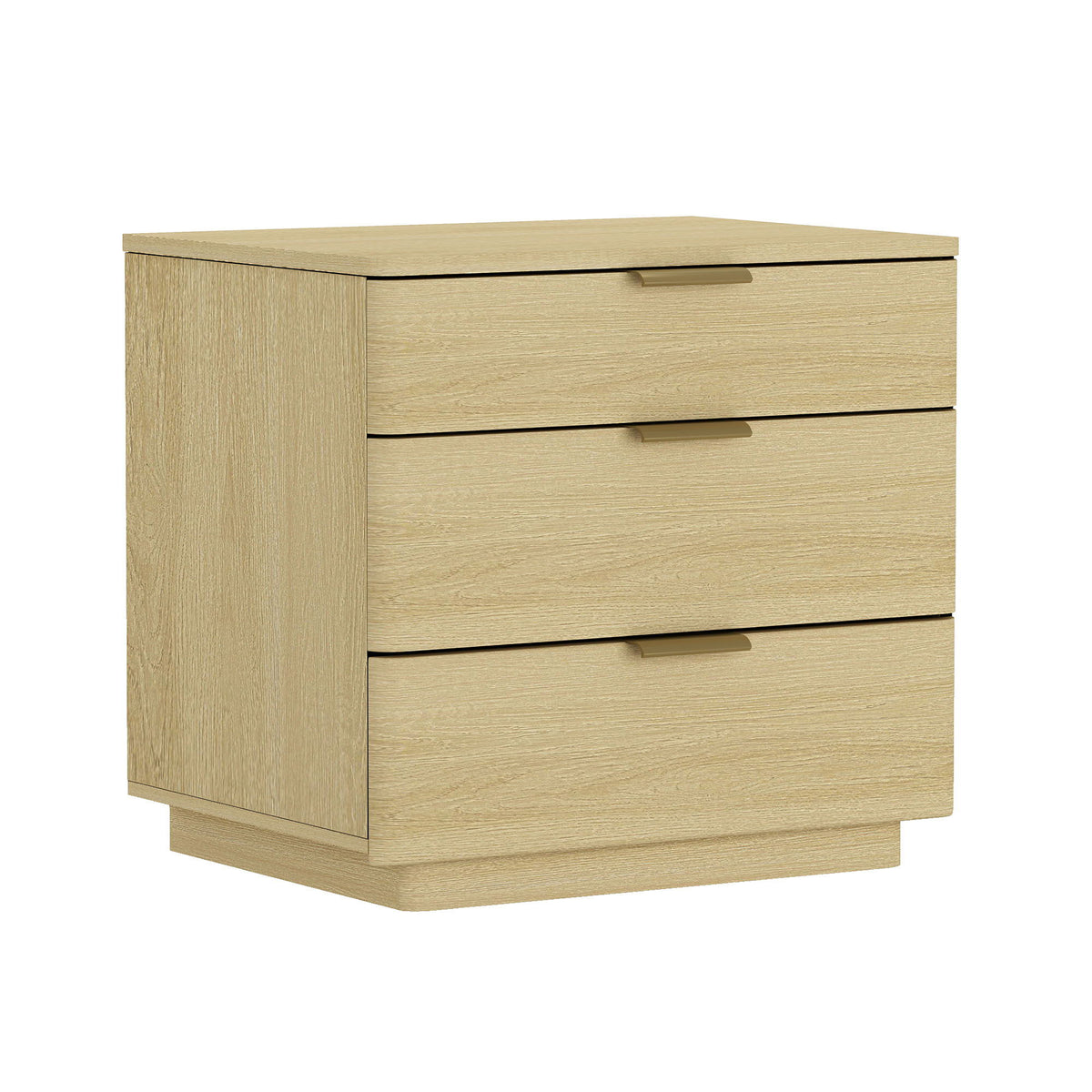 Oak Payton 3-drawer nightstand in light oak, modern accent furniture by HouseOfZazla on Tampa Home & Garden Store