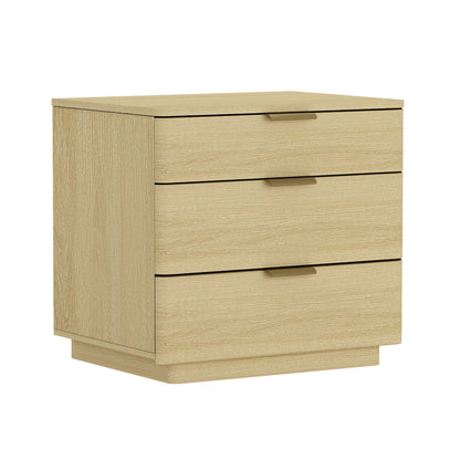 Oak Payton 3-drawer nightstand in light oak, modern accent furniture by HouseOfZazla on Tampa Home & Garden Store