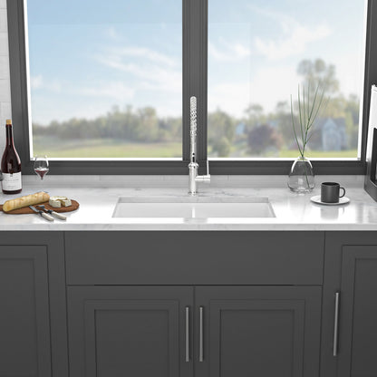 White Double Bowl Ceramic and Dual Kitchen Sink