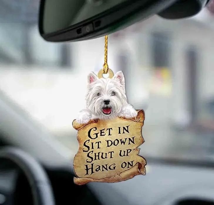Car Pendant Sleeping Dog Angel Decor Hanging