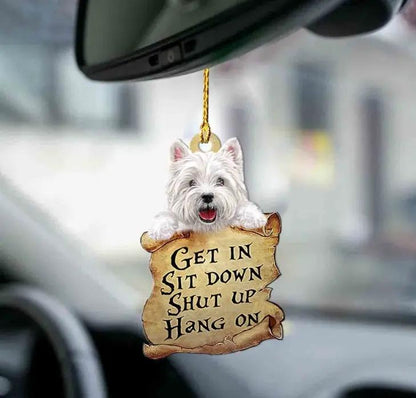 Car Pendant Sleeping Dog Angel Decor Hanging