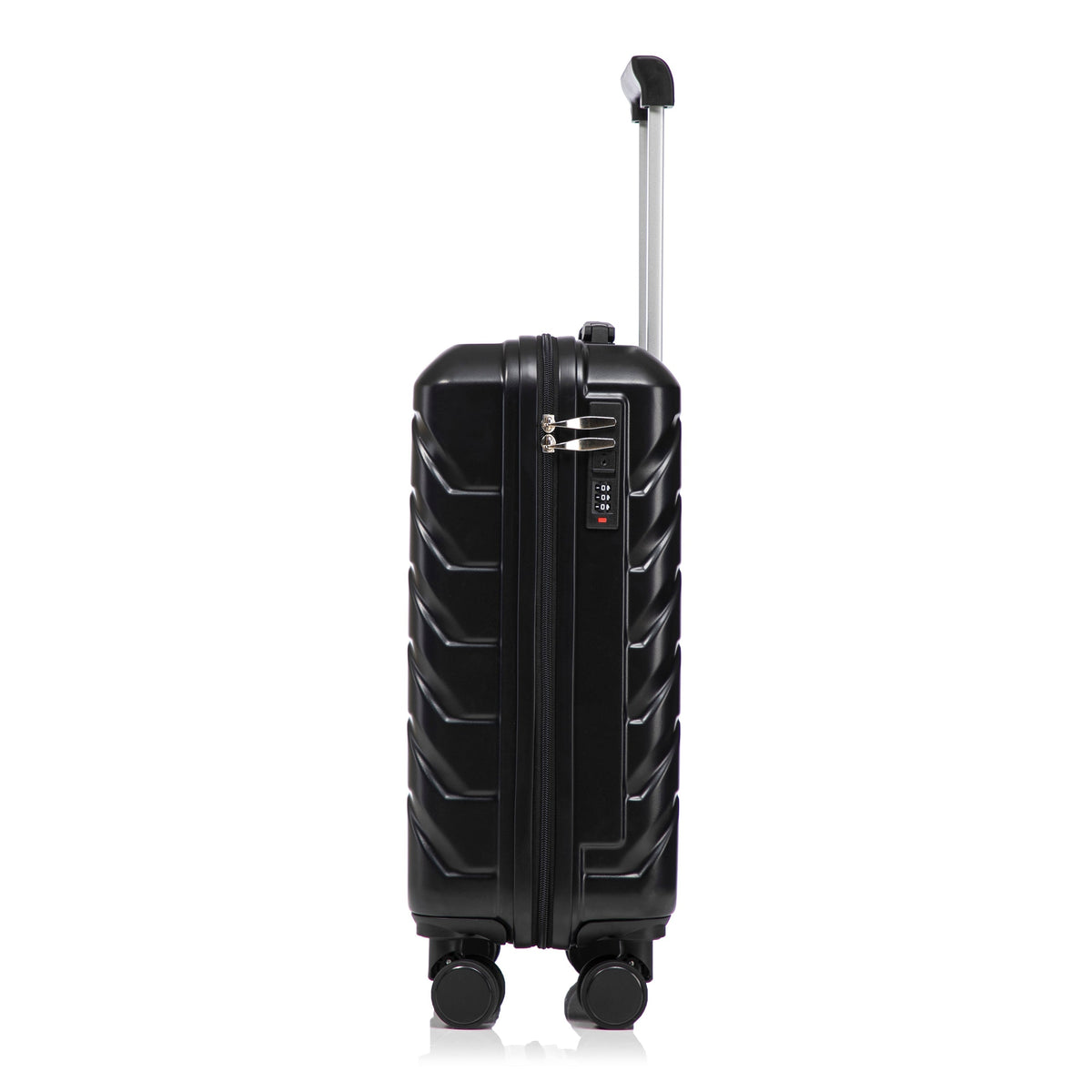 Luggage set 14/20in ABS spinner with combination lock, black hard-shell by HouseOfZazla on Tampa Home & Garden Store