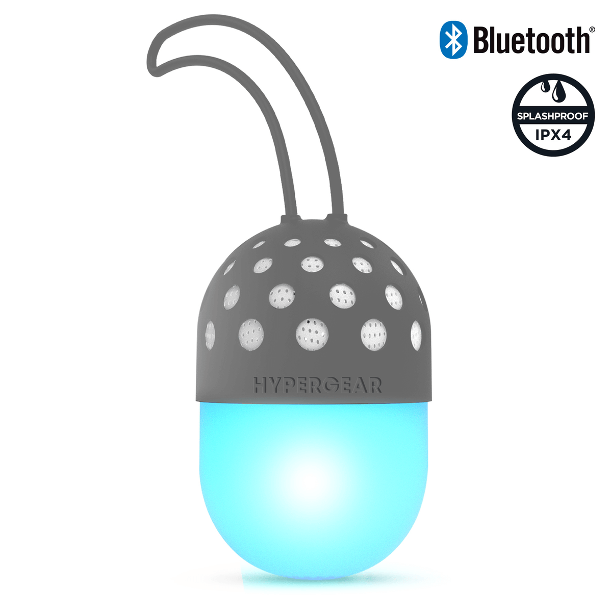 Go-Glo LED wireless speaker HyperGear blue glow Bluetooth splashproof IPX4 on Tampa Home & Garden Store
