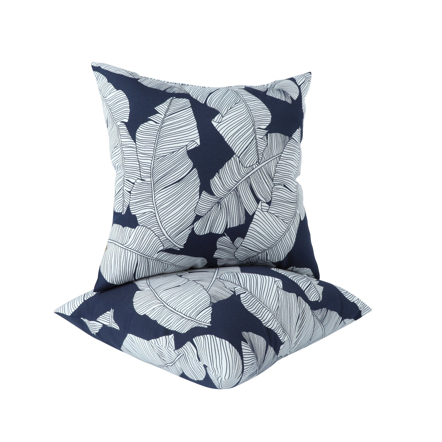 Two Waterproof Outdoor Throw Pillows and Garden