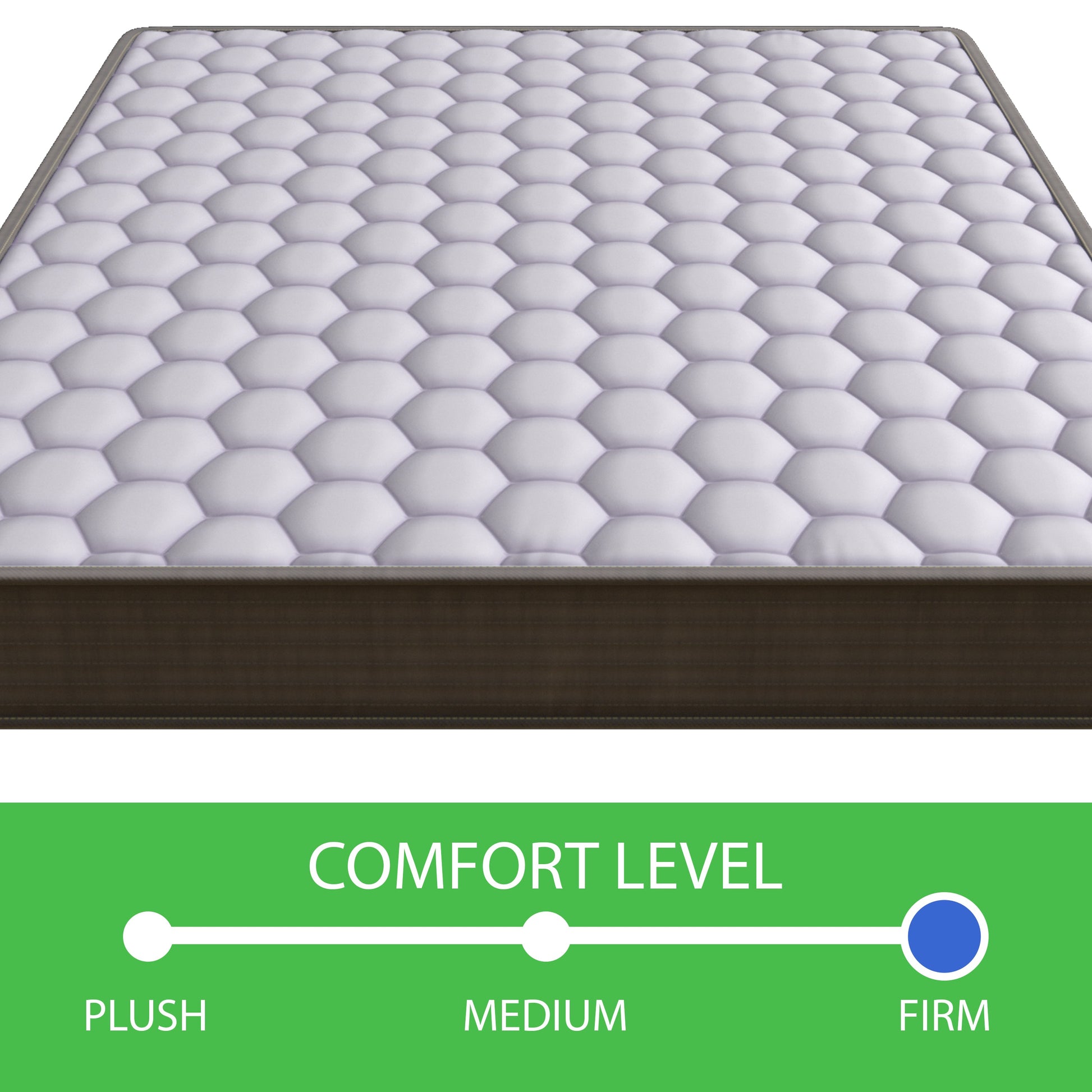 Twin 6in soft–medium pocket spring mattress by HouseOfZazla with quilted top on Tampa Home & Garden Store