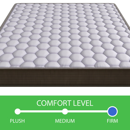 Twin 6in soft–medium pocket spring mattress by HouseOfZazla with quilted top on Tampa Home & Garden Store