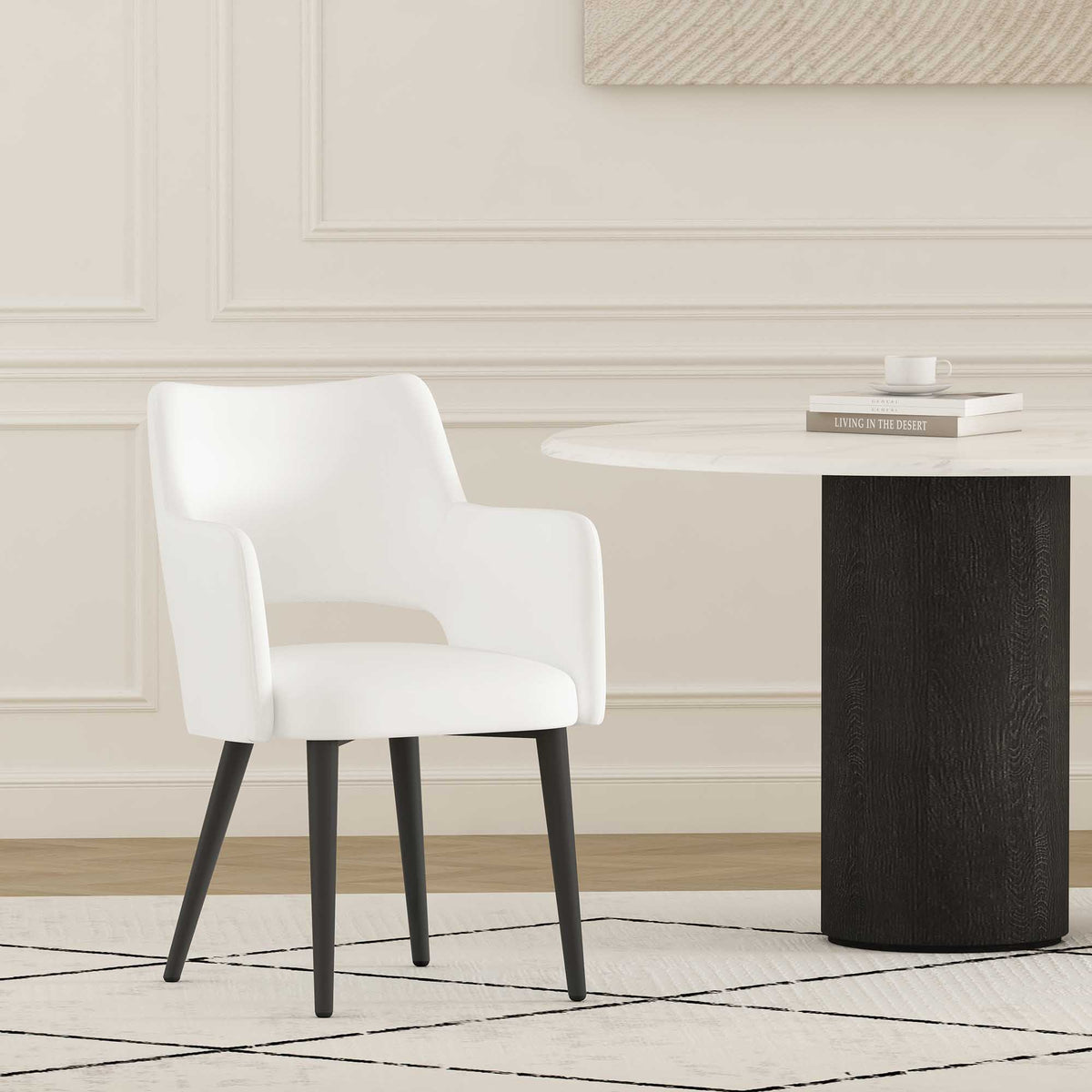 Modern Tremont Dining Armchair and Steel Frame
