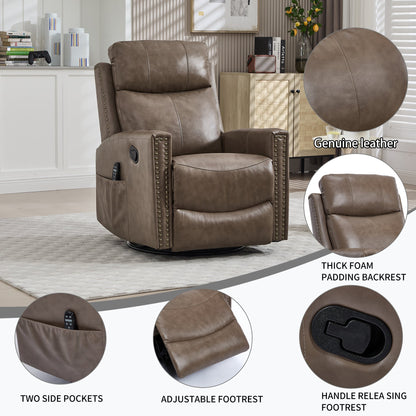 Comfortmax Camel Genuine Leather Recliner