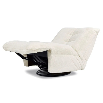 Rearden Swivel Glider Manual Recliner chair cream fabric Unique Piece Furniture on Tampa Home & Garden Store