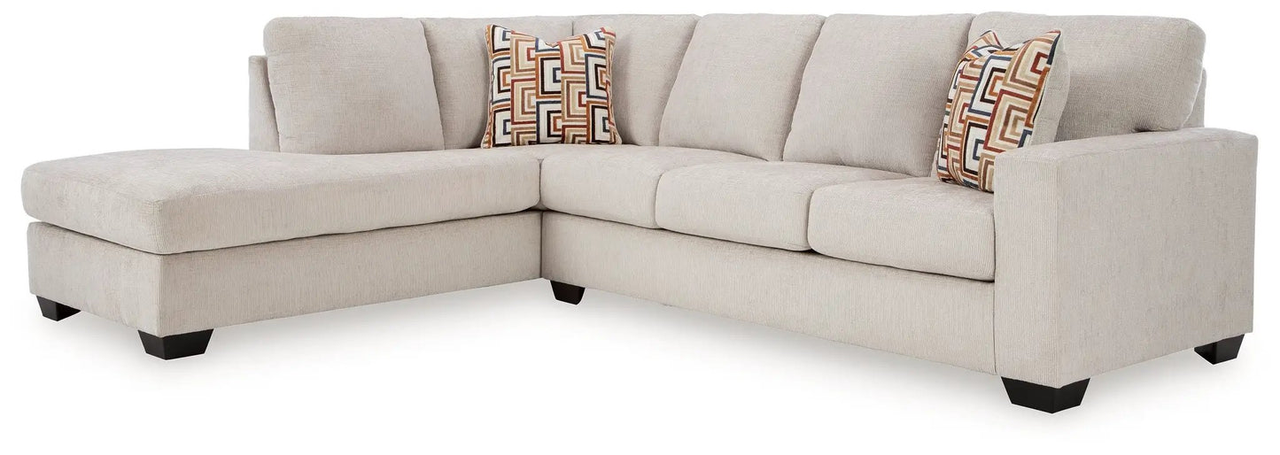 Aviemore stationary sectional by Unique Piece Furniture in beige fabric with left-arm chaise on Tampa Home & Garden Store