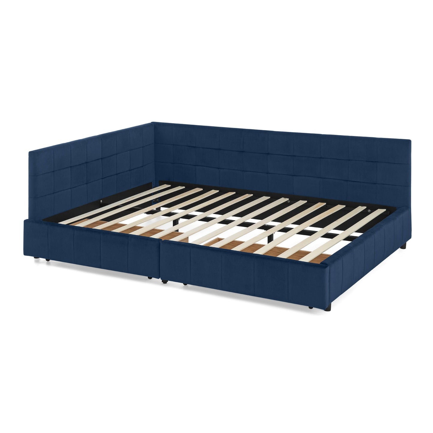 Elegant Upholstered Bed Frame And Armrests