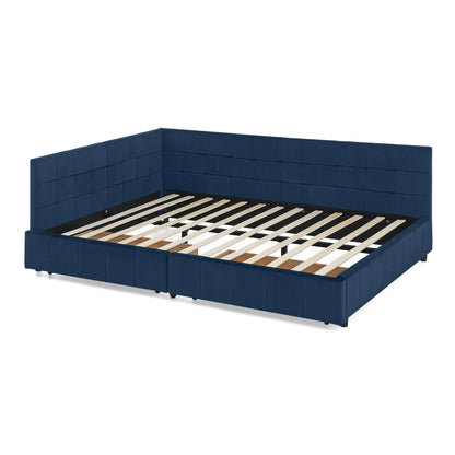 Elegant Upholstered Bed Frame And Armrests
