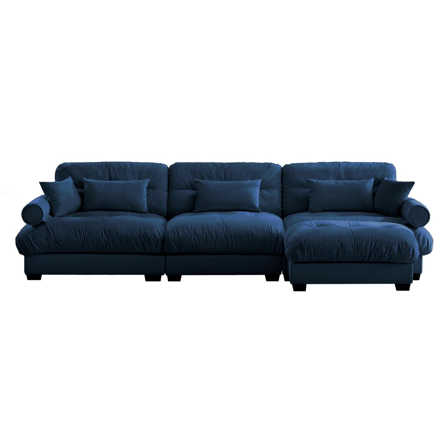 Oversized Modular Sofa with Movable Ottoman