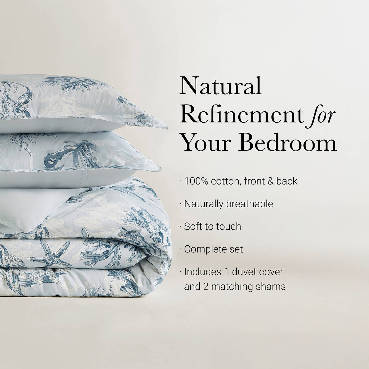 King 100% cotton sateen duvet cover set Navy/Blue by HouseOfZazla on Tampa Home & Garden Store