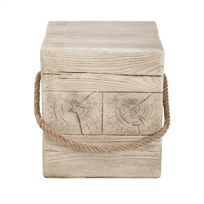 Small Indoor and Outdoor Wood Grain Side Table