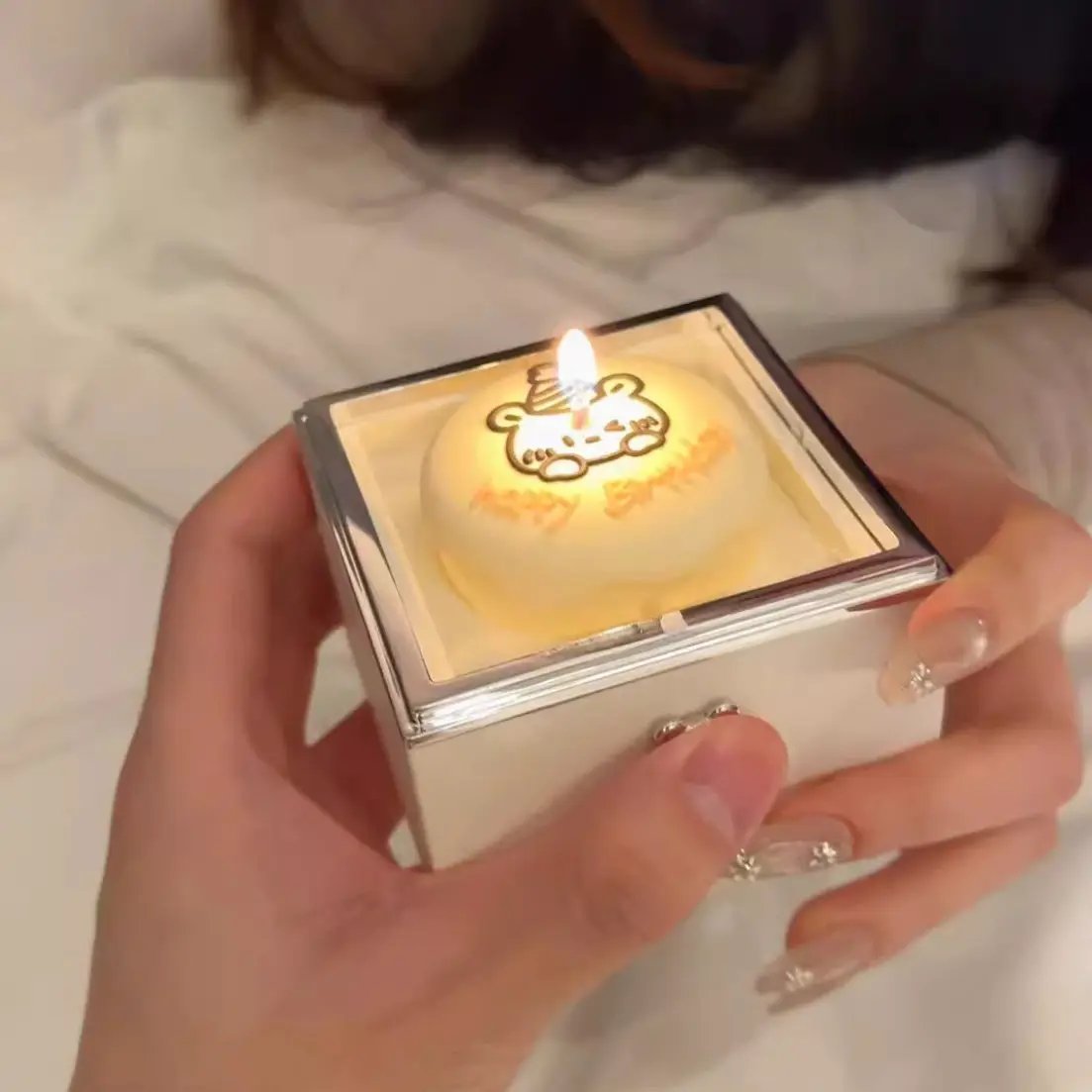Valentine's Day girlfriend bear cake flip ring box with mirrored lid FLIPSTYLEZLLC on Tampa Home & Garden Store