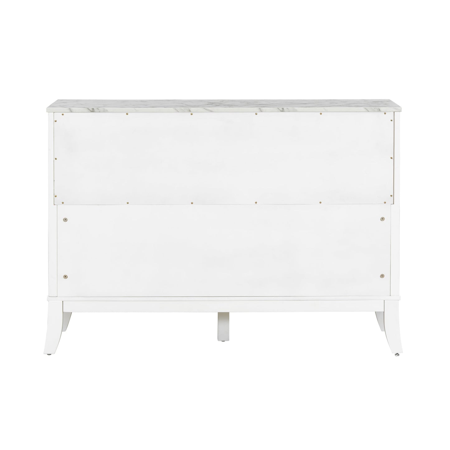 Storage cabinet 3 doors in white with gray marble top, brass hardware, HouseOfZazla on Tampa Home & Garden Store